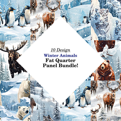 Winter Animals Fat Quarter Bundle