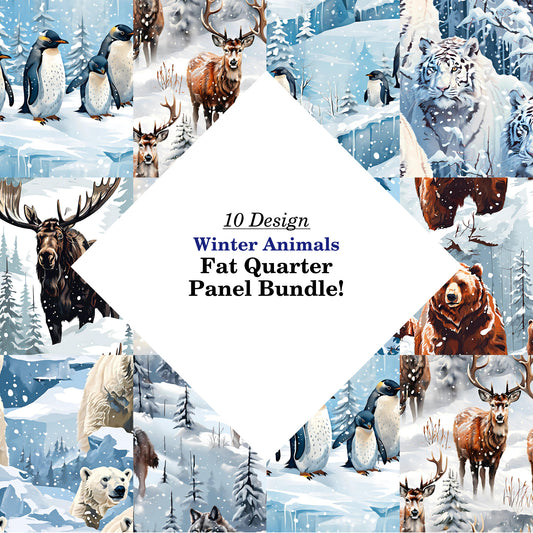 Winter Animals Fat Quarter Bundle
