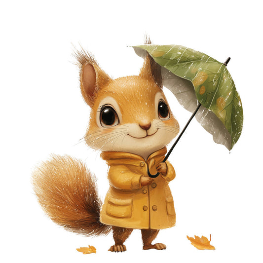 Adorable Squirrels Fabric Panel 21
