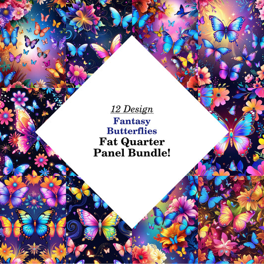 Fantasy Butterflies Fat Quarter Bundle