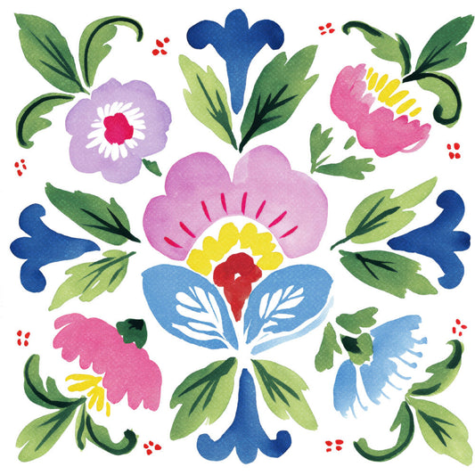 Floral Kaleidoscope Fabric Panel 31