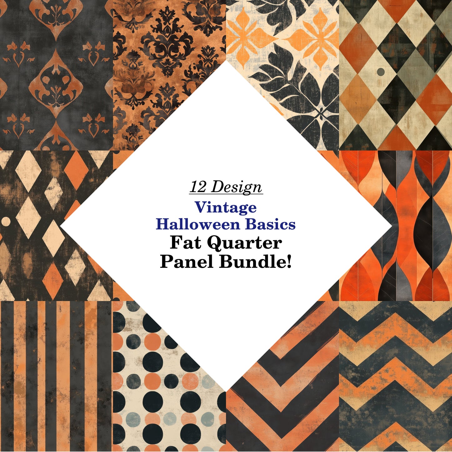 Vintage Halloween Basics Fat Quarter Bundle