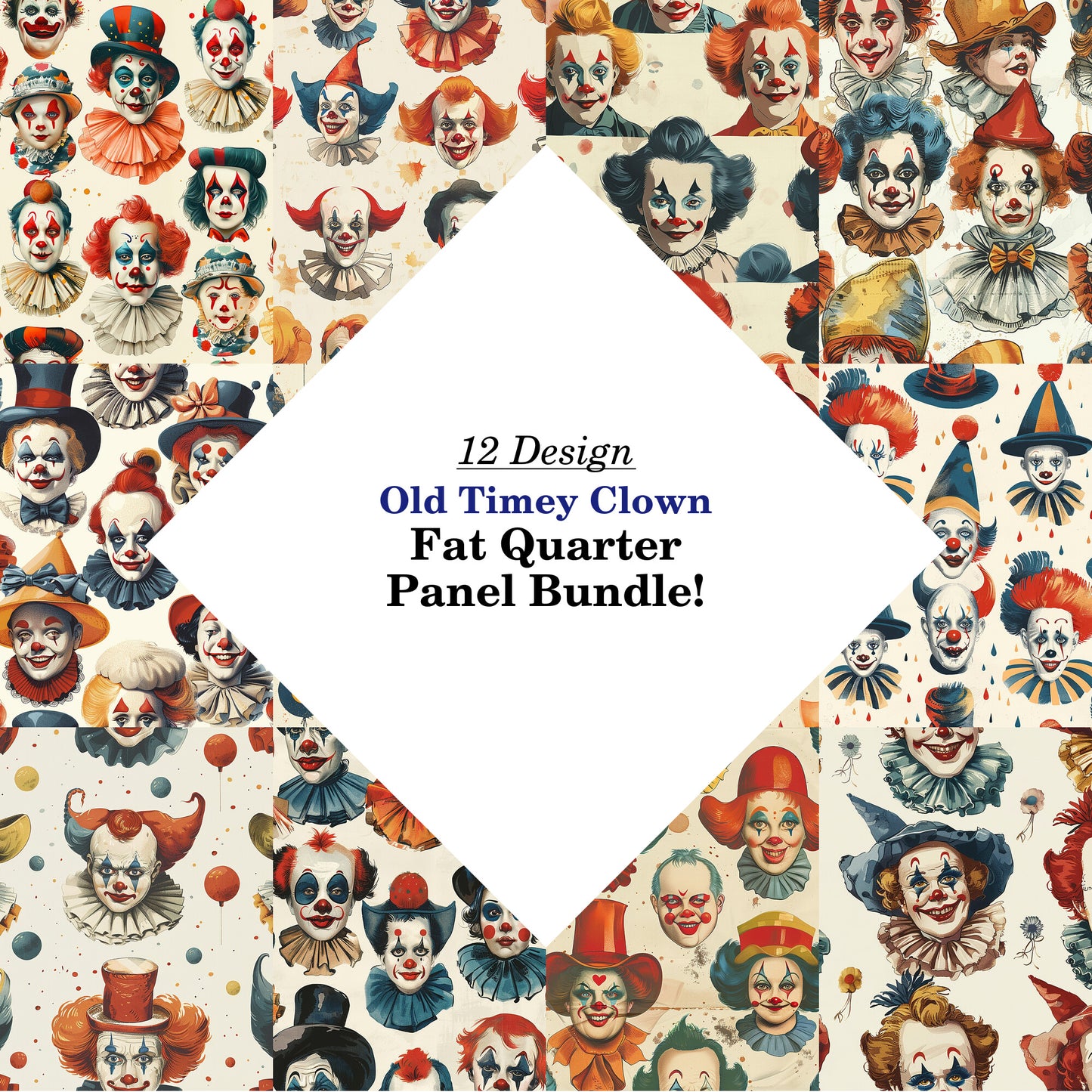 Old Timey Clown Fat Quarter Bundle