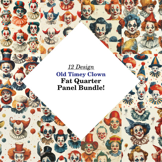 Old Timey Clown Fat Quarter Bundle
