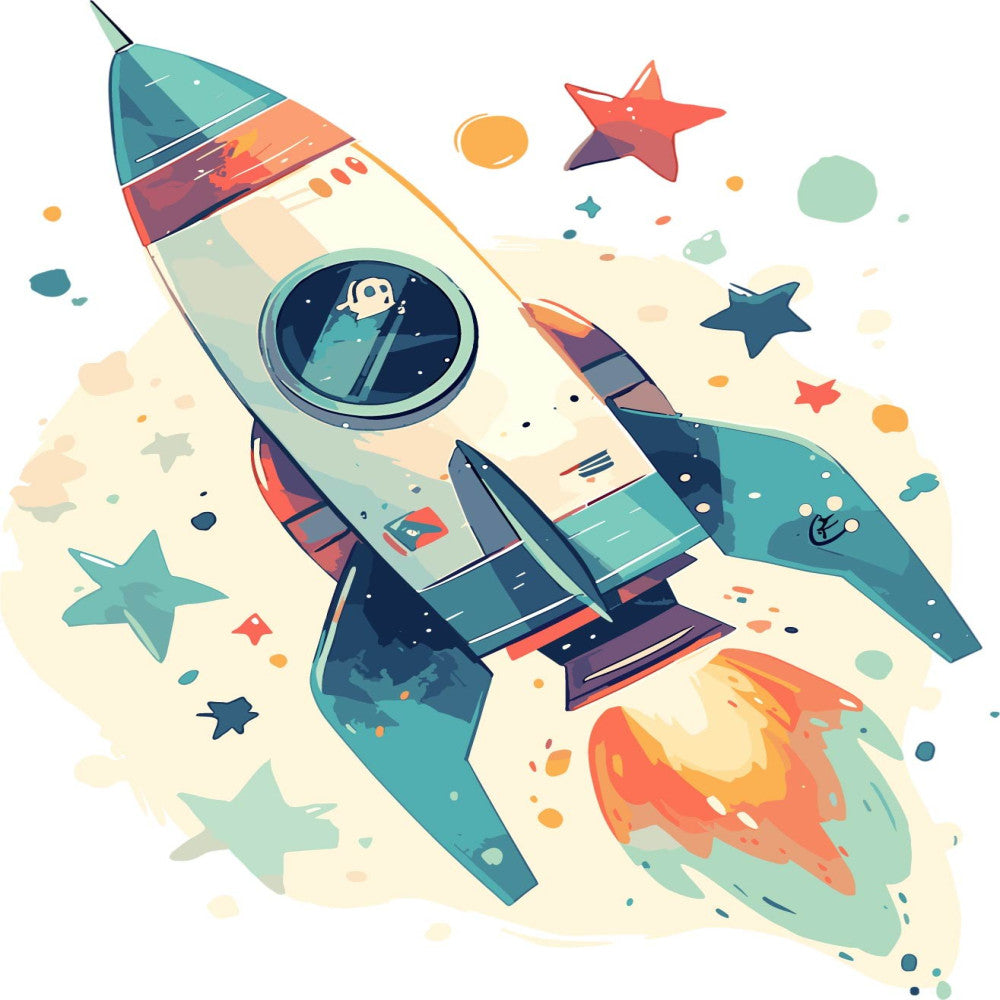Baby Boy Space Galaxy Fabric Panel 19