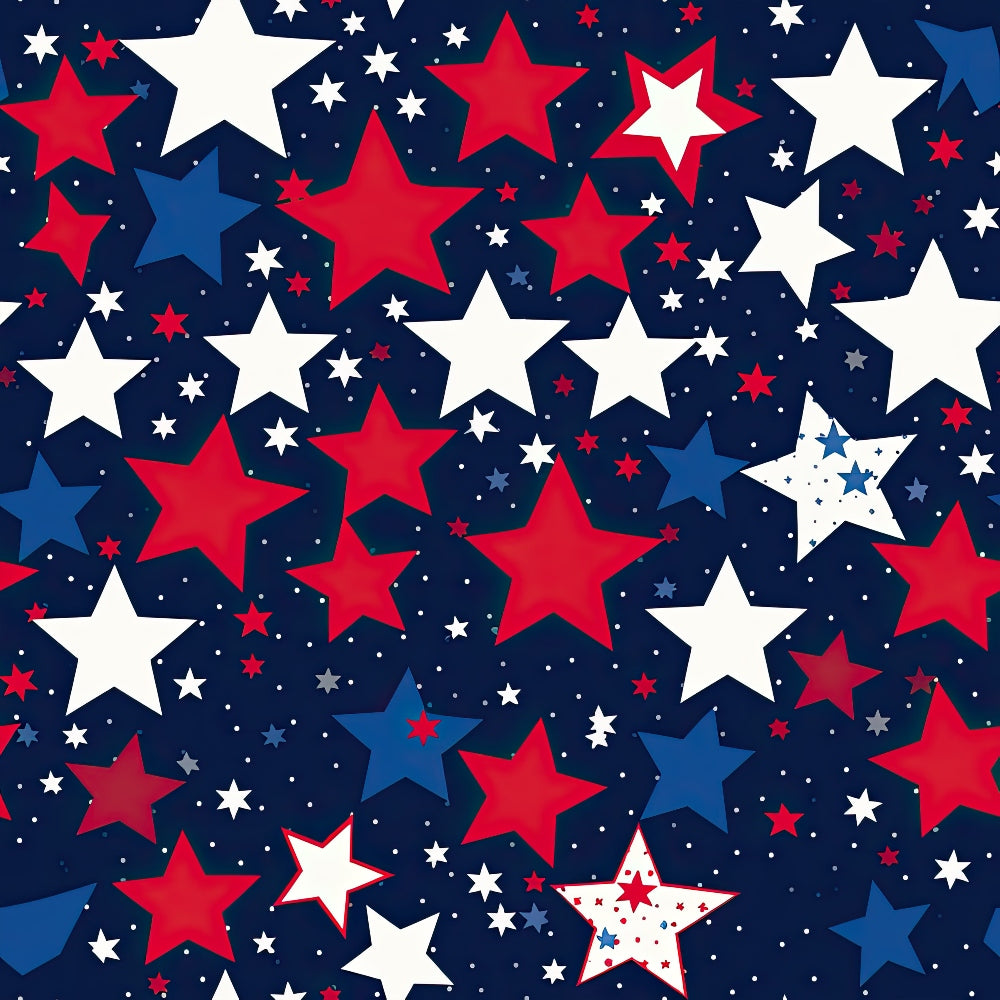 Daily Deal: Patriotic July Pattern 10 Quilting Cotton Fabric - 45" x 2 Yards"