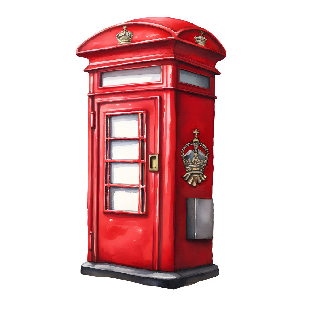 Watercolor Hello London Fabric Panel 39