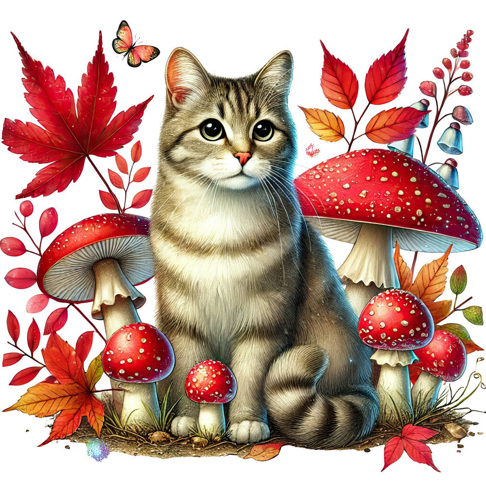 Autumn Cats Fabric Panel 11