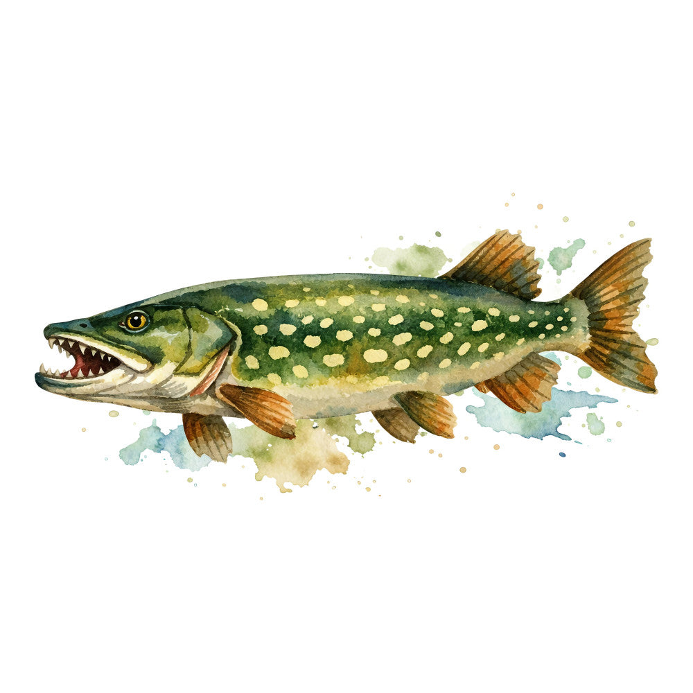 Vintage Fishing Fabric Panel 37