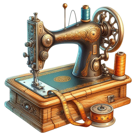 Vintage Sewing Machine Fabric Panel 20