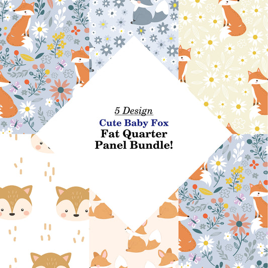 Cute Baby Fox Fat Quarter Bundle