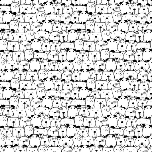 Daily Deal: Cute Dogs Pattern 8 Quilting Cotton Fabric - 45" x 1 Yard"