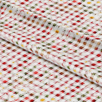Strawberry Gingham Picnic Pattern 36 Quilting Cotton Fabric
