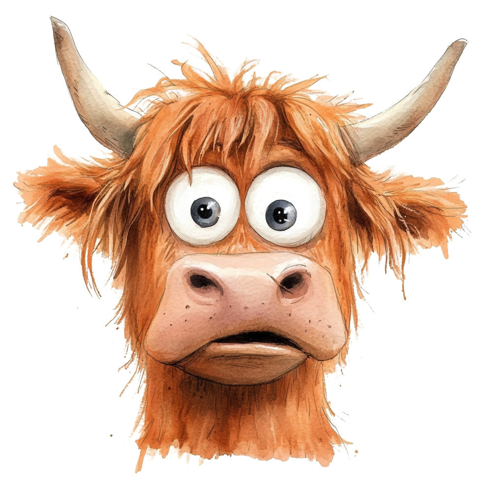 Adorable Highland Cow Fabric Panel 15