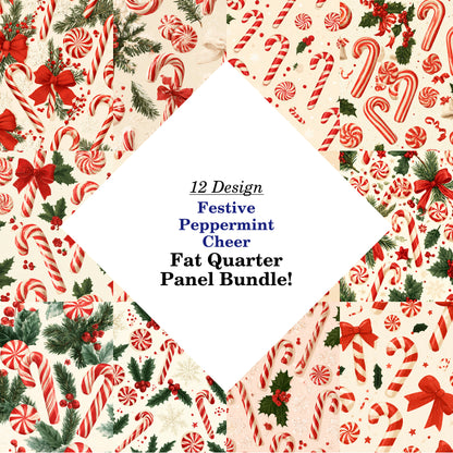Festive Peppermint Cheer Fat Quarter Bundle