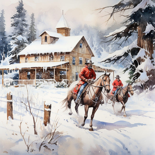 A Country Christmas Fabric Panel 91