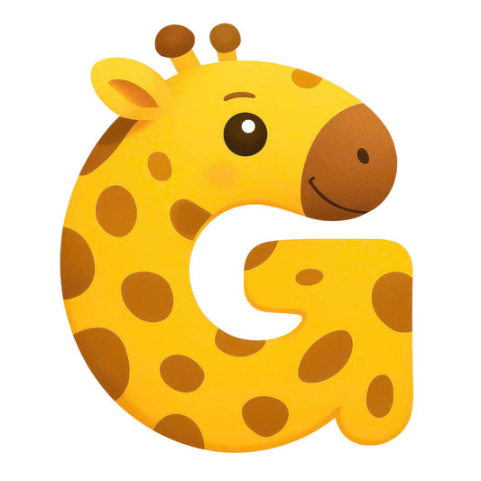 Cute Animal Alphabet Fabric Panel 6