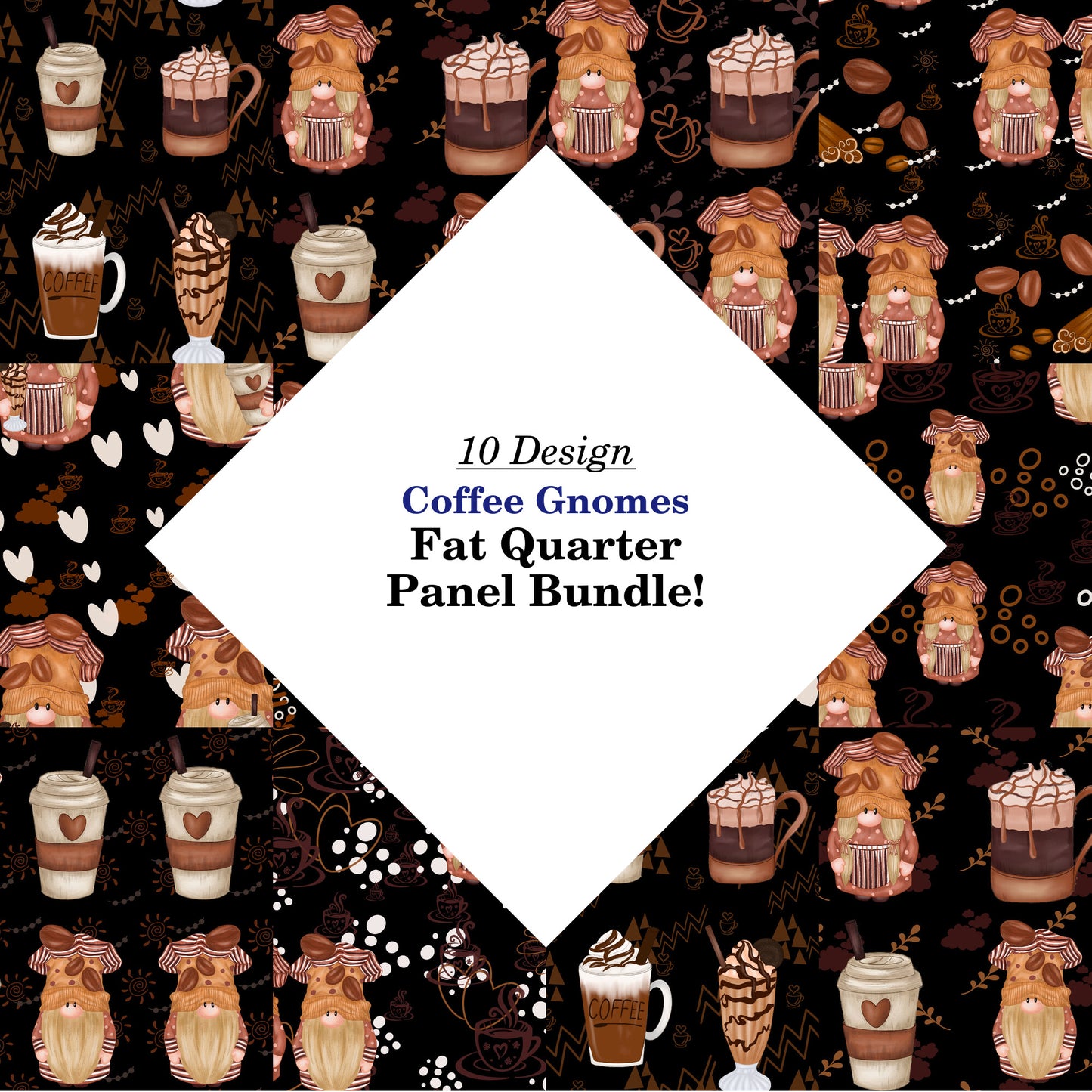 Coffee Gnomes Fat Quarter Bundle