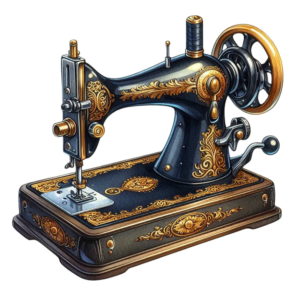 Vintage Sewing Machine Fabric Panel 6
