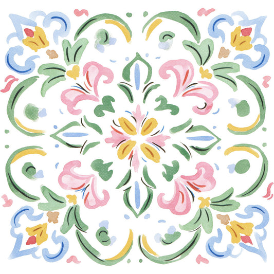 Floral Kaleidoscope Fabric Panel 27