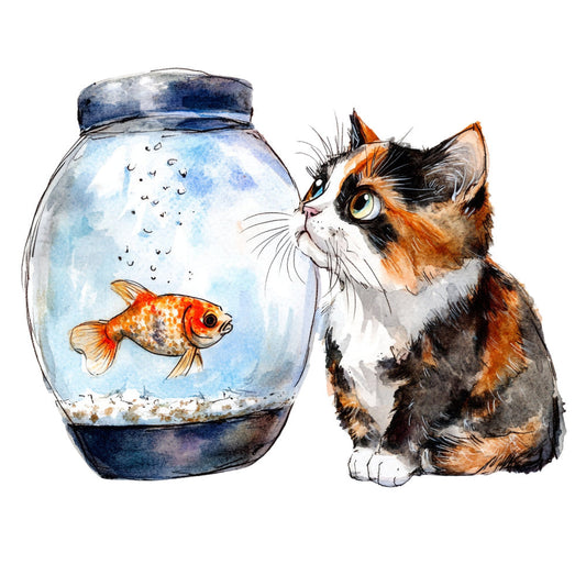 Quirky Cat Fabric Panel 24