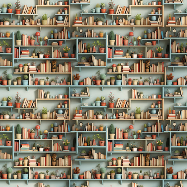 Bookshelf Pattern 9 Quilting Cotton Fabric – FabricMegaStore.com