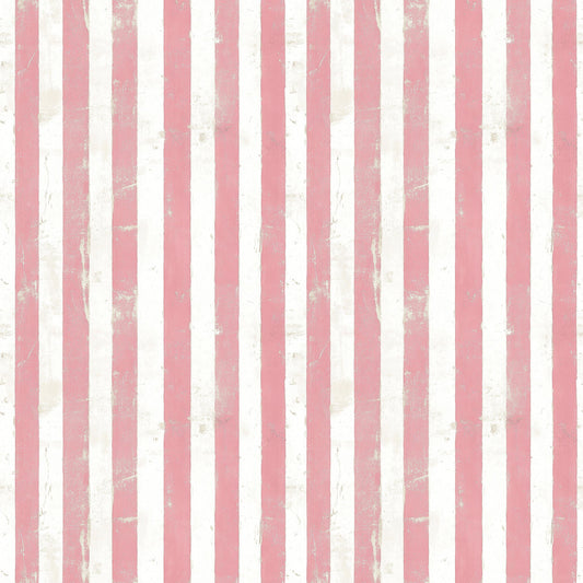 vintage pink, dusty rose, cream white, vertical stripes, distressed texture, weathered appearance, shabby chic, faded finish, quilting cotton, fabric panel, soft pastels, worn effect, rustic charm, cottage style, feminine colors, muted tones, textile design, crafting material