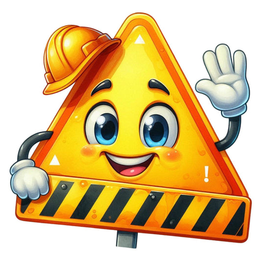 Cute Construction Characters Fabric Panel 28