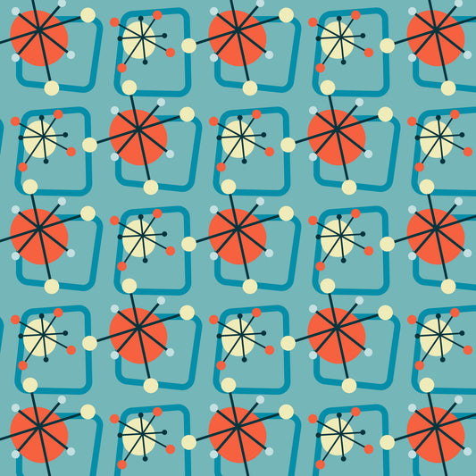 1950s Atomic Age Pattern 5 Quilting Cotton Fabric