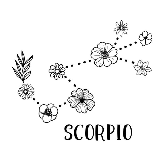 Floral Astrology Signs Fabric Panel 9
