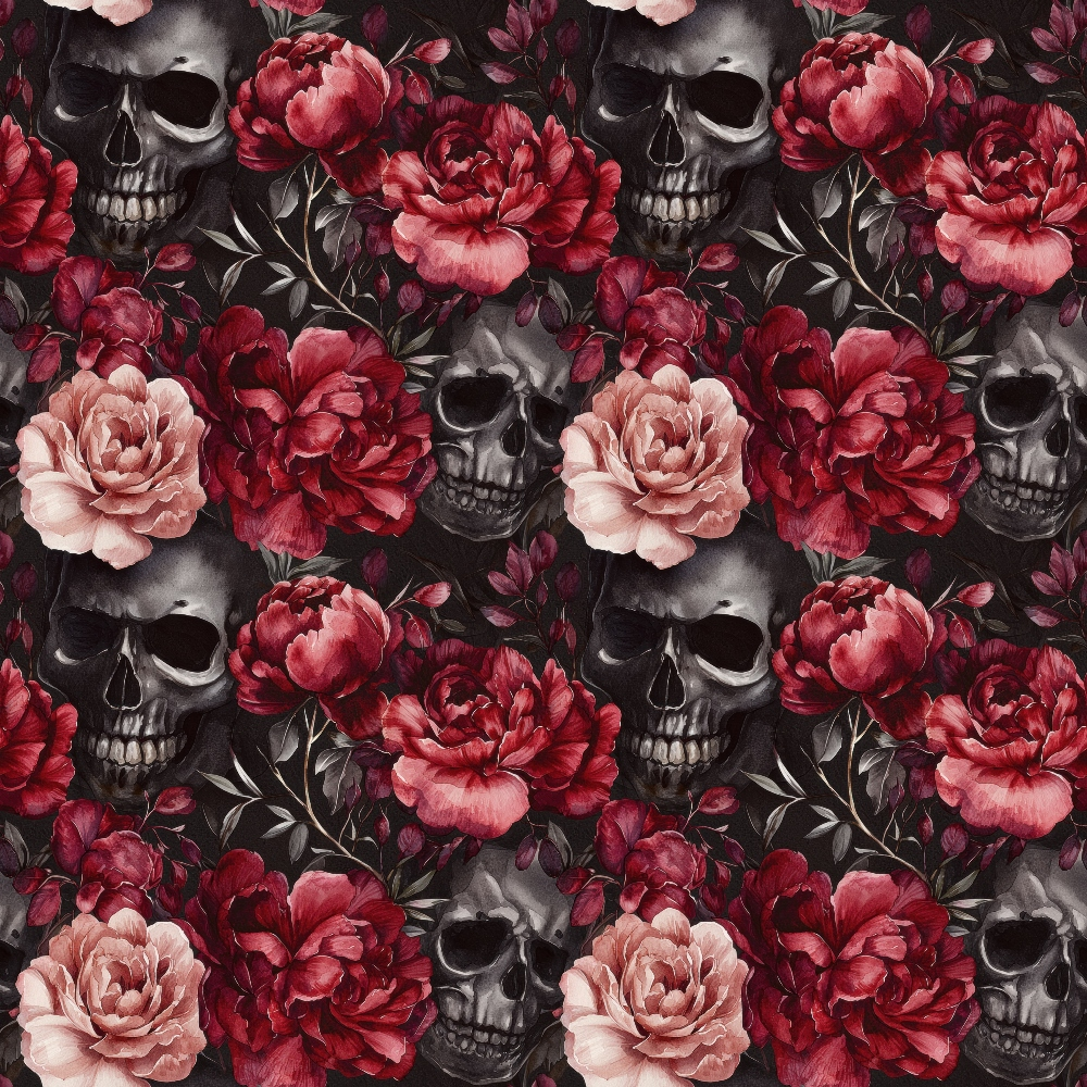 Daily Deal: Burgundy in October Pattern 26 Quilting Cotton Fabric - 45" x 1 Yard"