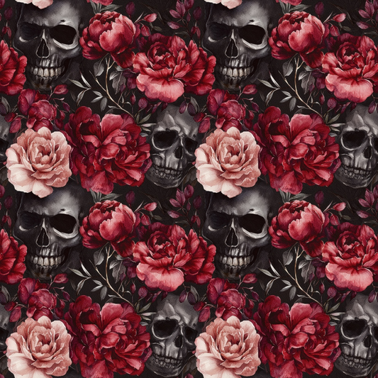 Daily Deal: Burgundy in October Pattern 26 Quilting Cotton Fabric - 45" x 1 Yard"