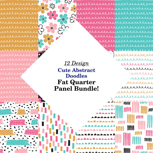 Cute Abstract Doodles Fat Quarter Bundle