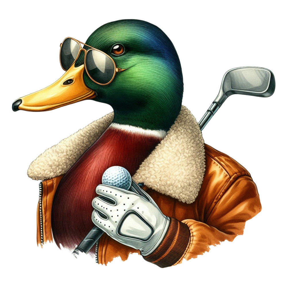 Golfing Mallard Fabric Panel 23