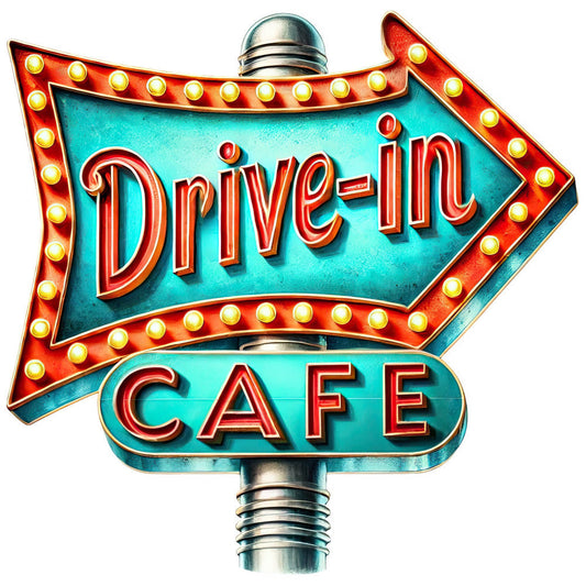 50s Diner Fabric Panel 3