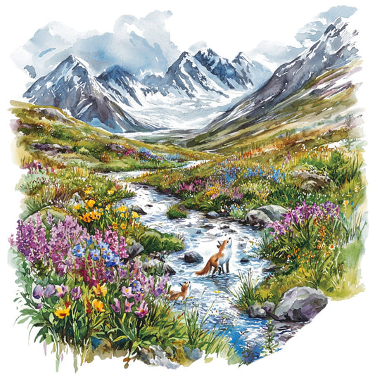 Greenland Landscape Fabric Panel 30