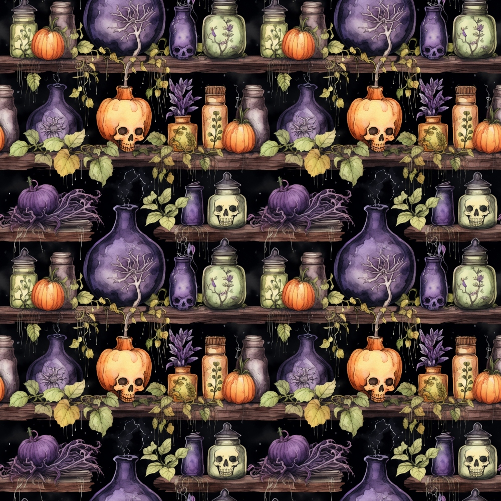 Daily Deal: Spooky Season Pattern 12 Quilting Cotton Fabric - 45" x 2 Yards"
