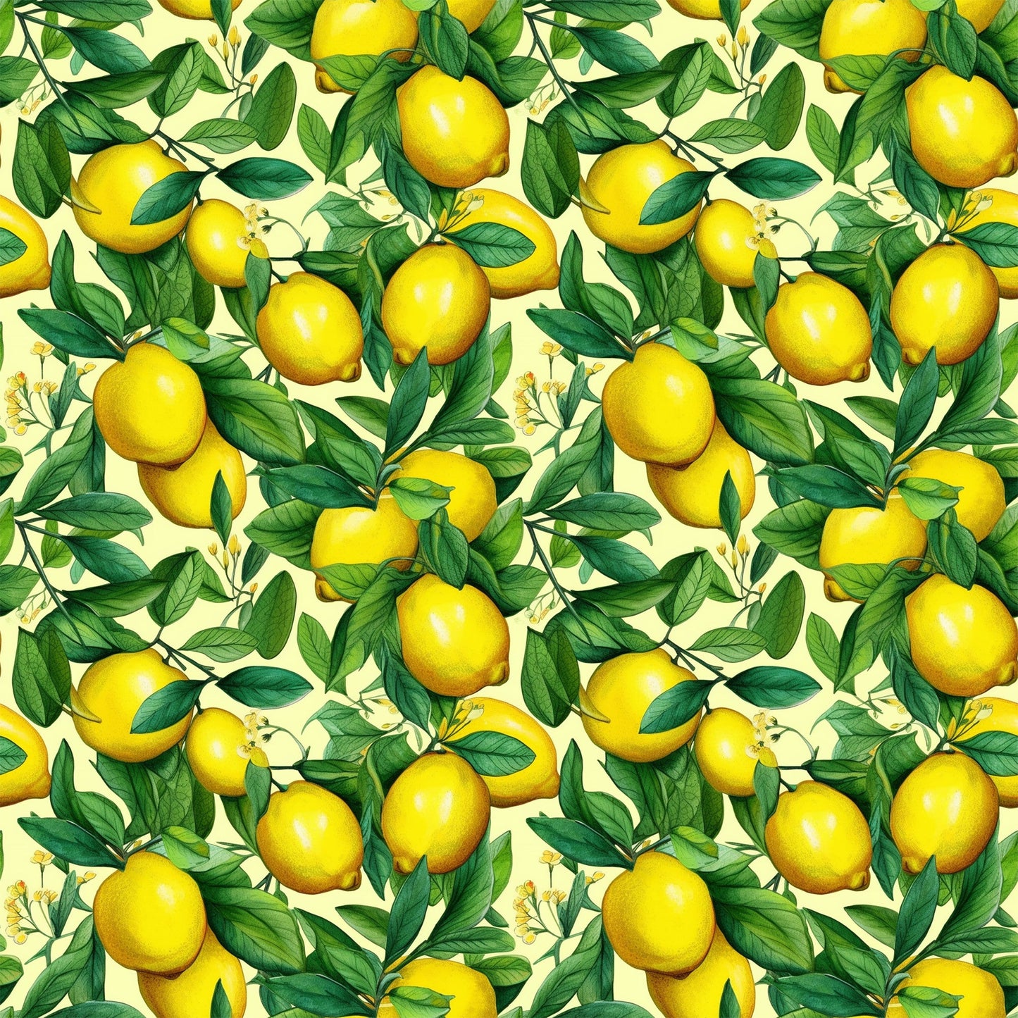 Daily Deal: Lemons and Citrus Sour Splash Pattern 9 Quilting Cotton Fabric - 45" x 0.5 Yards"