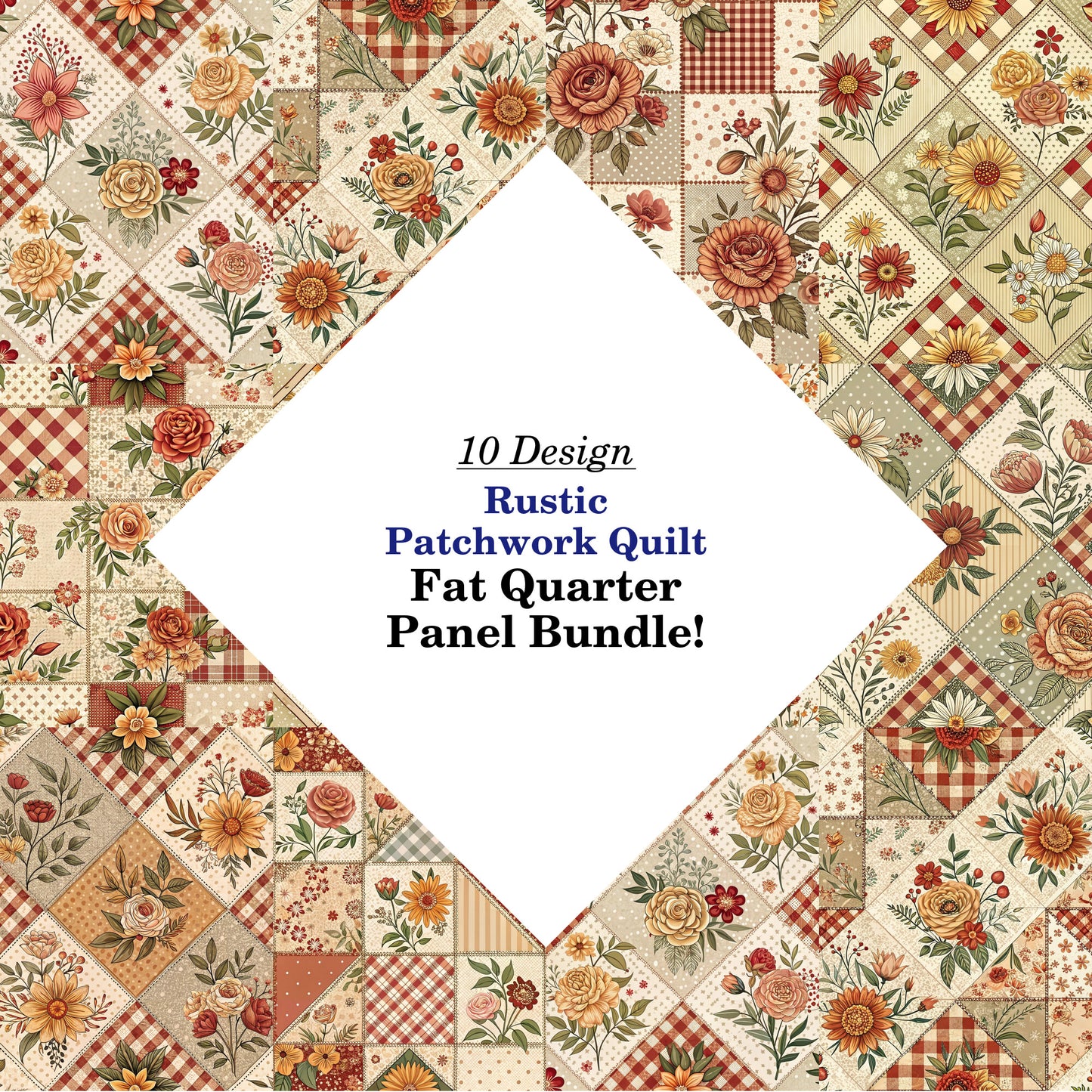 Rustic Patchwork Quilt Fat Quarter Bundle
