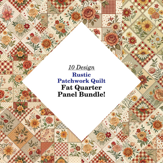 Rustic Patchwork Quilt Fat Quarter Bundle
