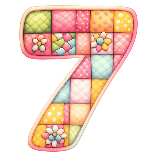Pink Patchwork Alphabet Fabric Panel 21