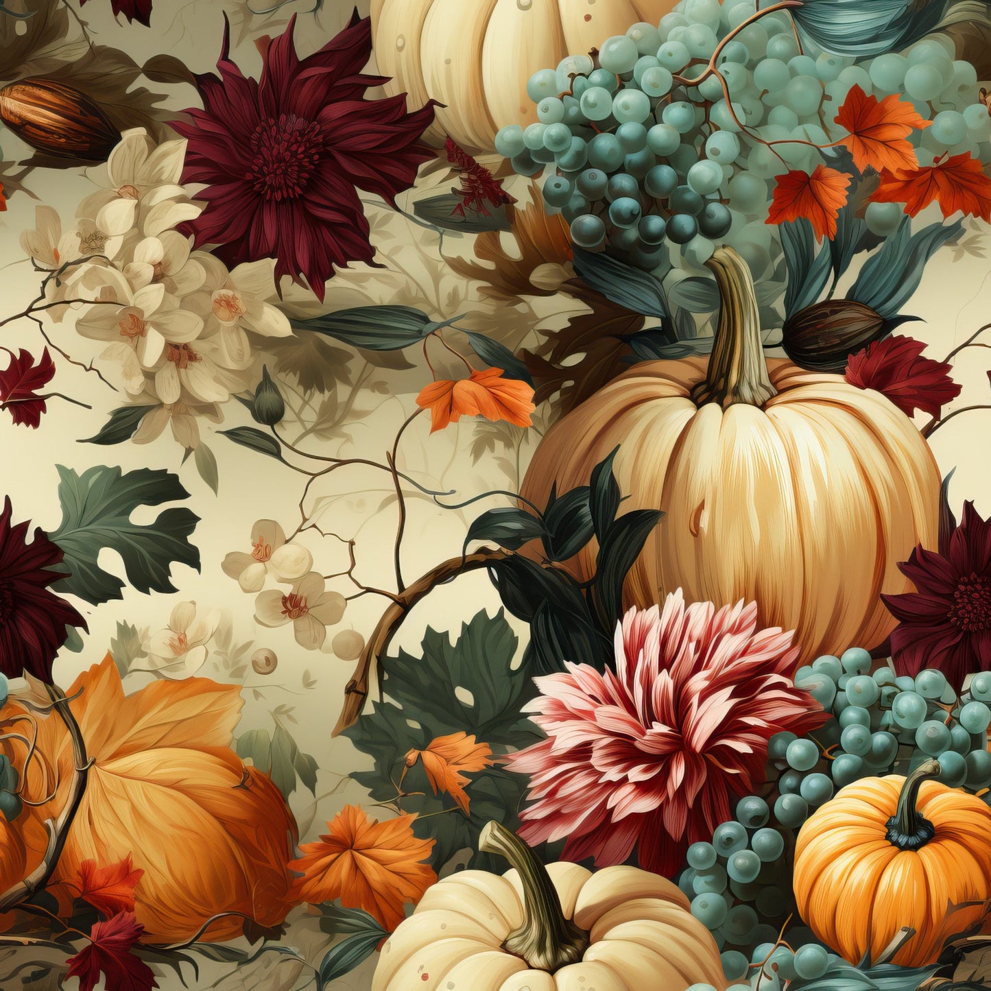 Daily Deal: Thanksgiving Elegance Pattern 3 Quilting Cotton Fabric - 45" x 4 Yards"