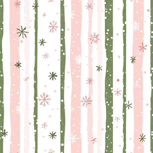 Sweet Pink Christmas Pattern 4 Quilting Cotton Fabric