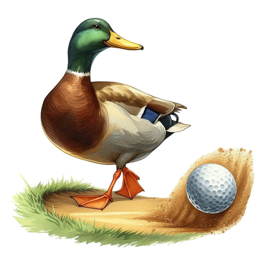 Golfing Mallard Fabric Panel 3
