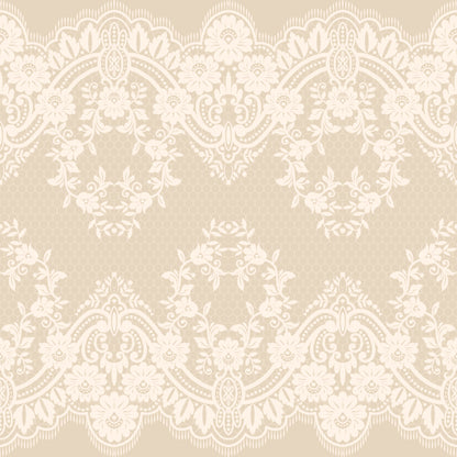beige, cream, white, lace pattern, victorian lace, ornate design, floral motifs, delicate scrollwork, vintage style, romantic pattern, quilting cotton, fabric panel, intricate details, soft tones, elegant design, decorative border, feminine aesthetic, tea party theme, neutral palette