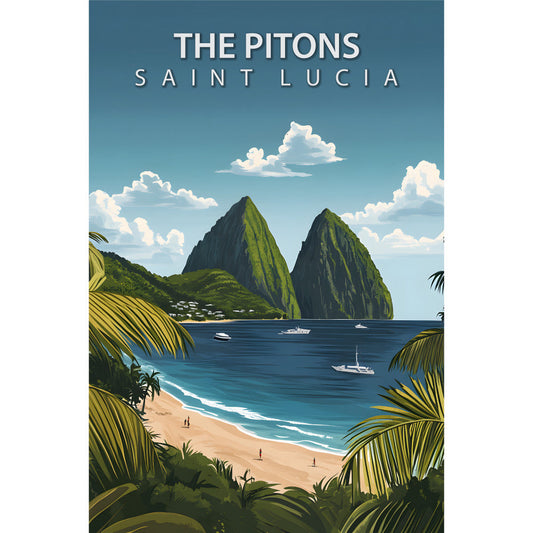 Beautiful Places Travel Poster Fabric Panel 25