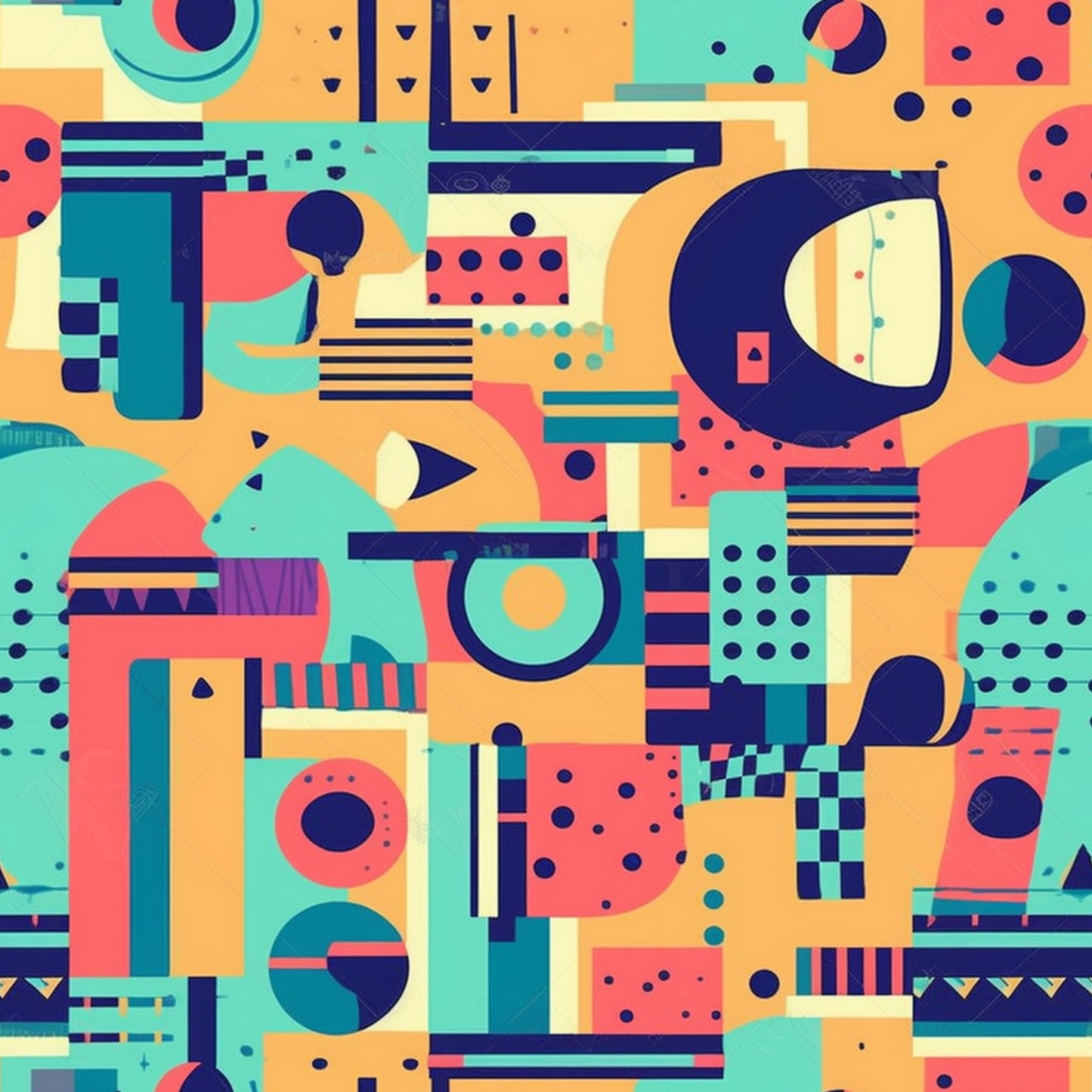 Groovy Boho Hippie Pattern 7 Quilting Cotton Fabric