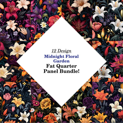 Midnight Floral Garden Fat Quarter Bundle
