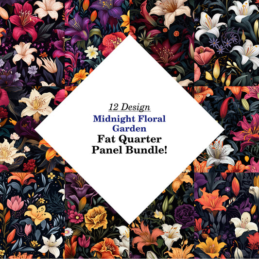 Midnight Floral Garden Fat Quarter Bundle