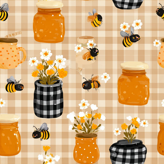 Daily Deal: Busy Bee Pattern 44 Quilting Cotton Fabric - 45" x 2 Yards"